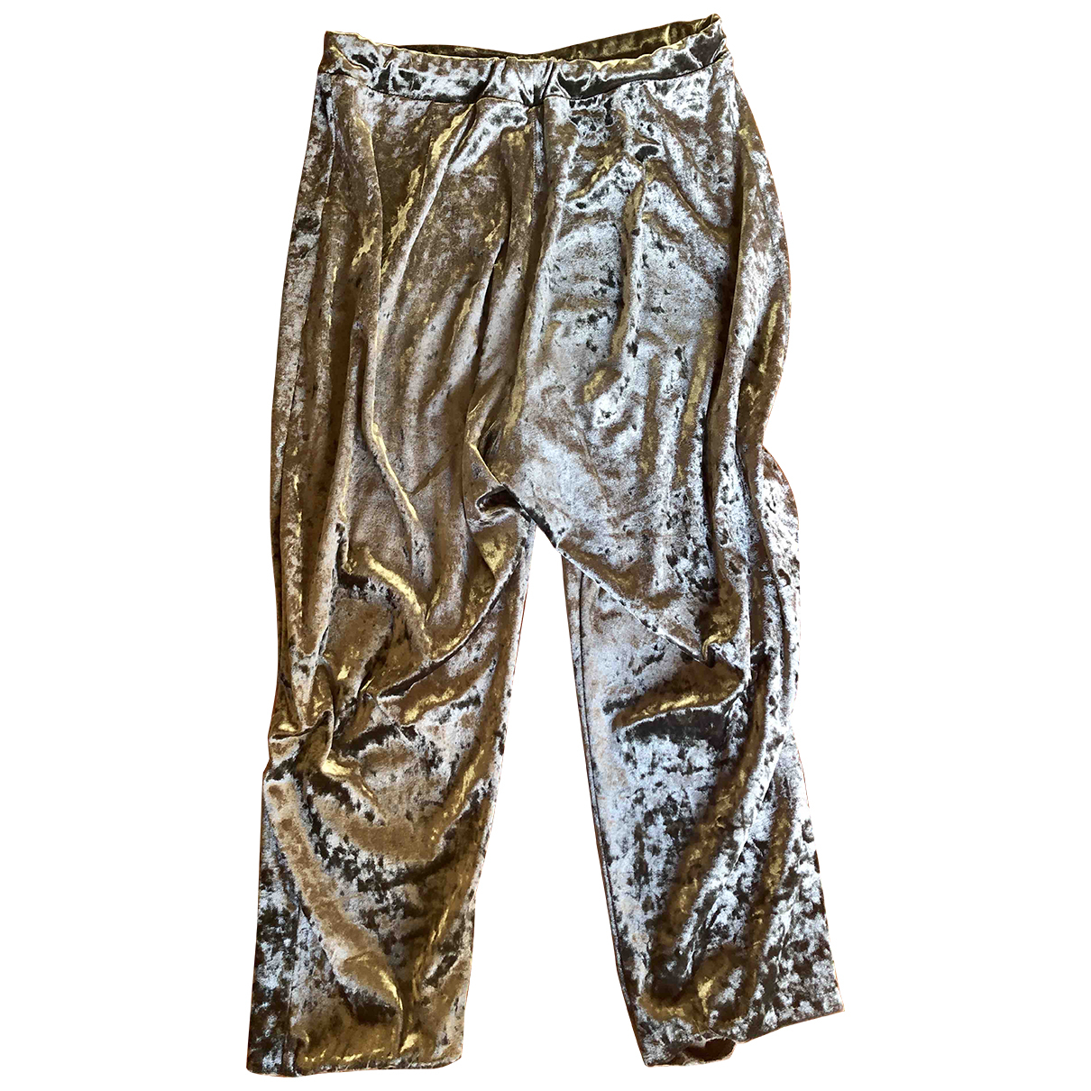 Velvet carot pants Zara Green size L 